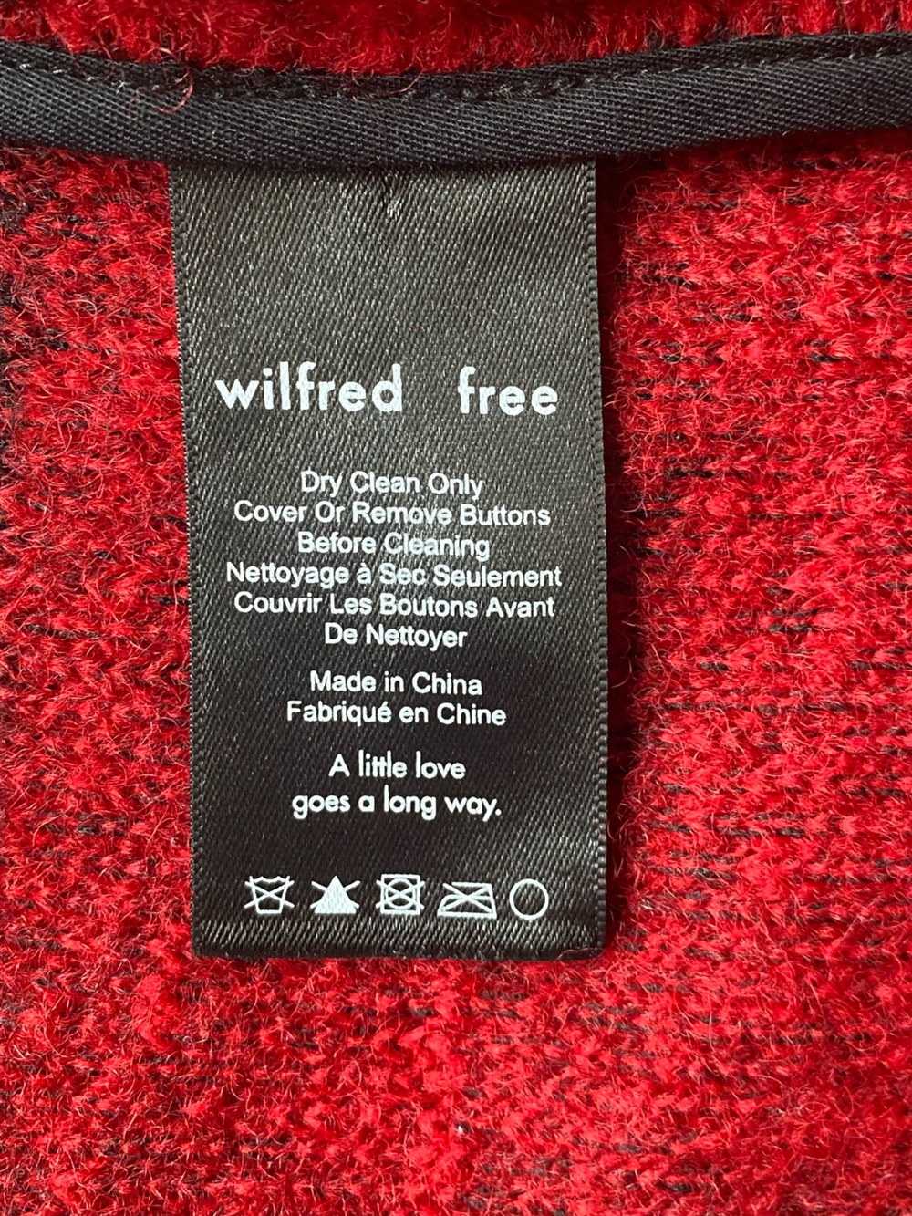 Wilfred Free Off Duty Buffalo Plaid Wool Blend Jacket Red Black Sz - Picture 8 of 10